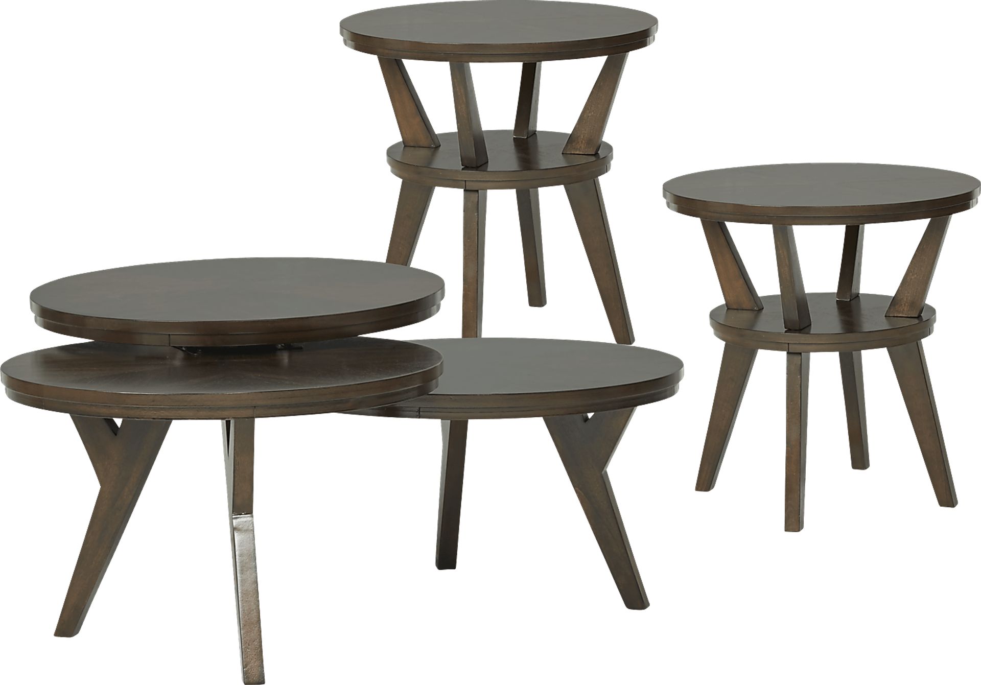 Ellsworth Brown 3 Pc Table Set - Image 1