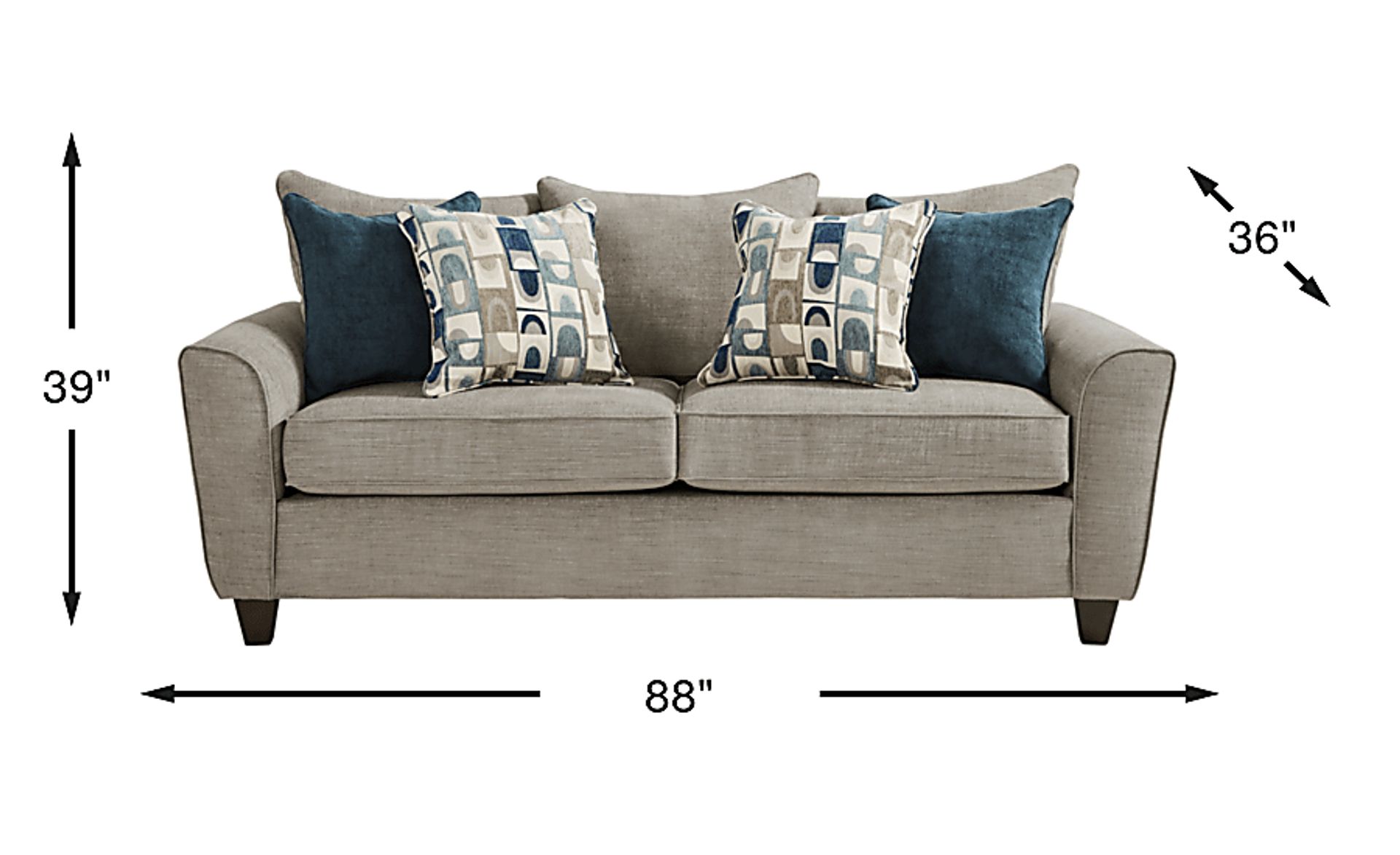 Dimension Image. Please refer to the Dimension Tab on this page for dimension details.