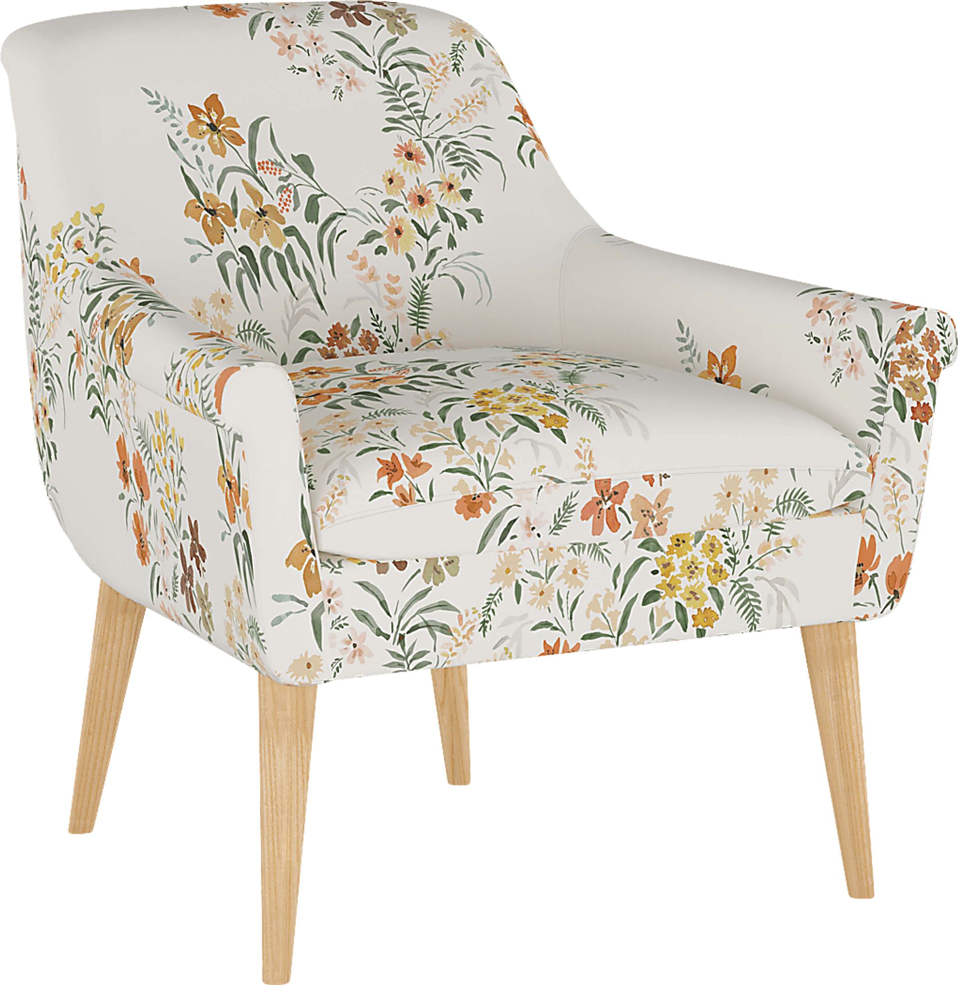 Ellysan Cream Accent Chair - Image 1