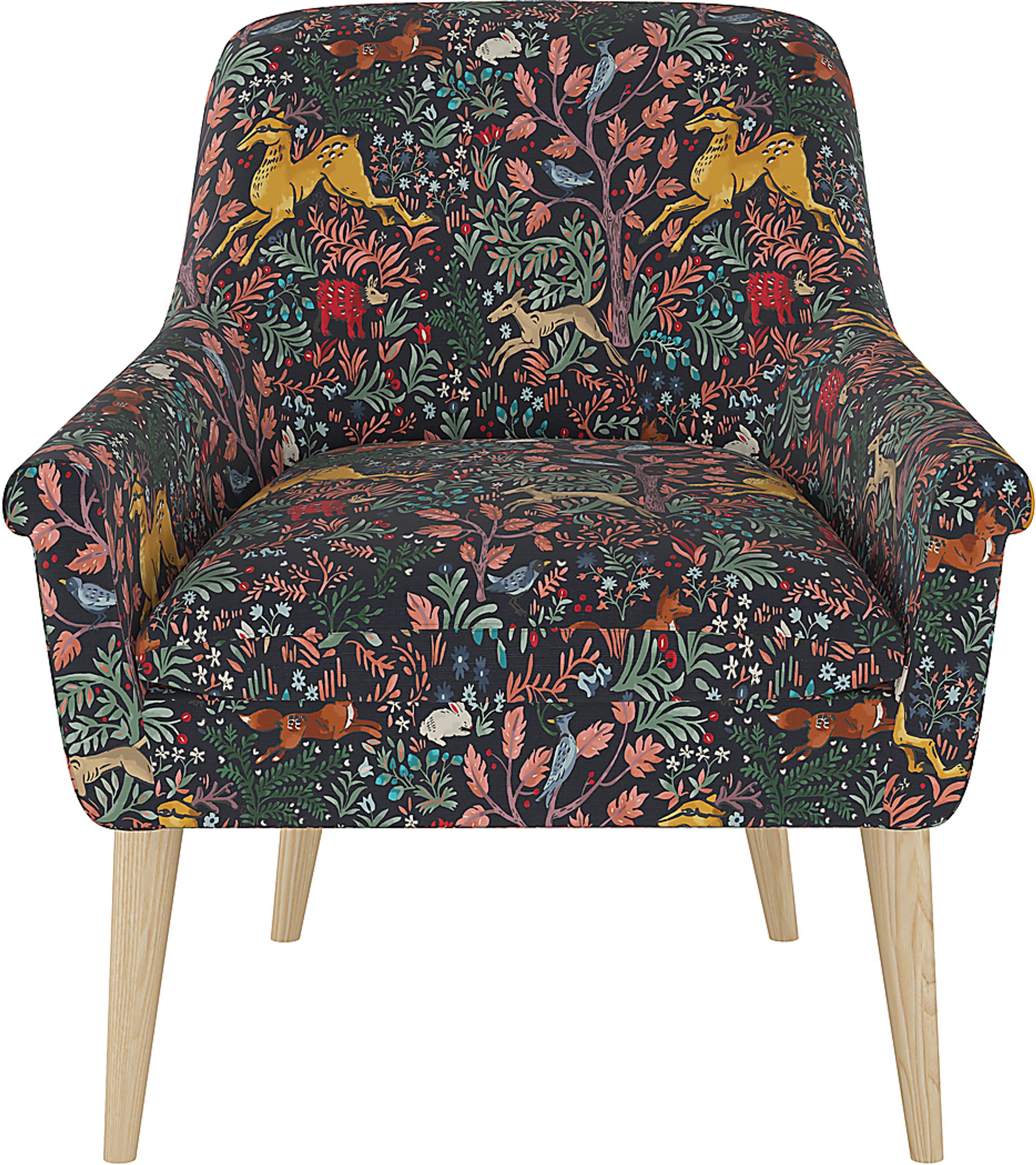 Ellysan Navy Accent Chair - Image 2