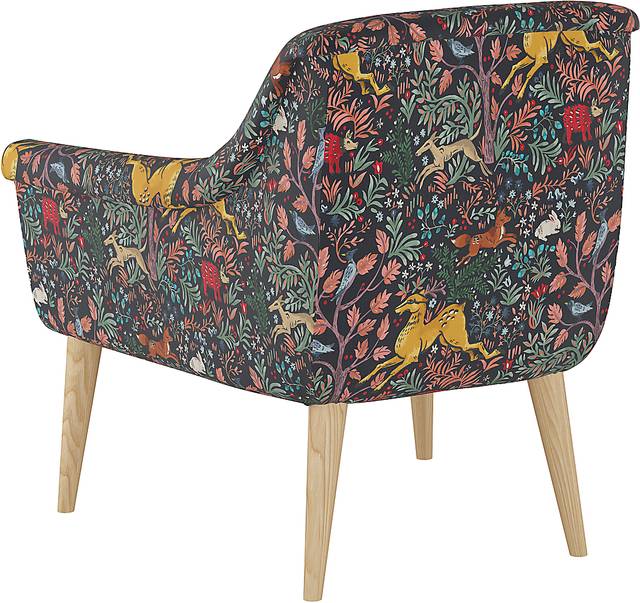 Ellysan Navy Accent Chair - Thumbnail - Image 4