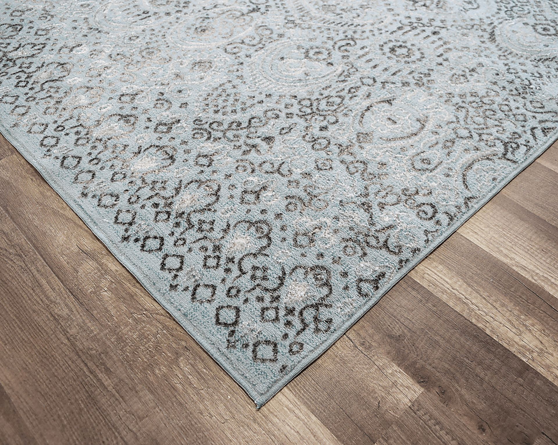 CosmoLiving By Cosmopolitan Ellyse Light Blue 8' x 10' Rug - Image 2