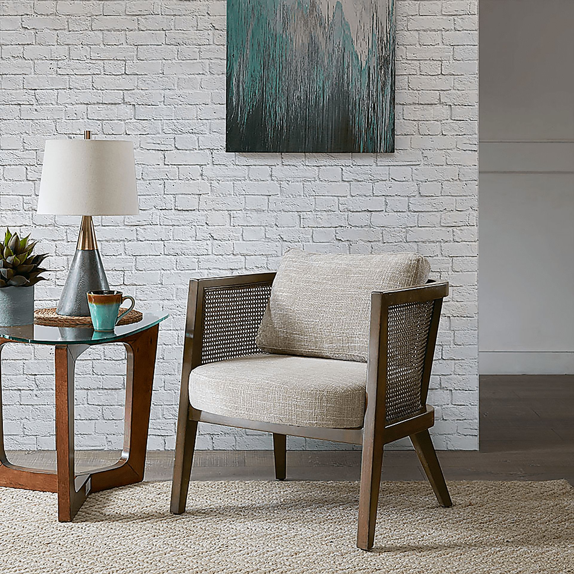 Ellysian Camel Accent Chair - Image 2