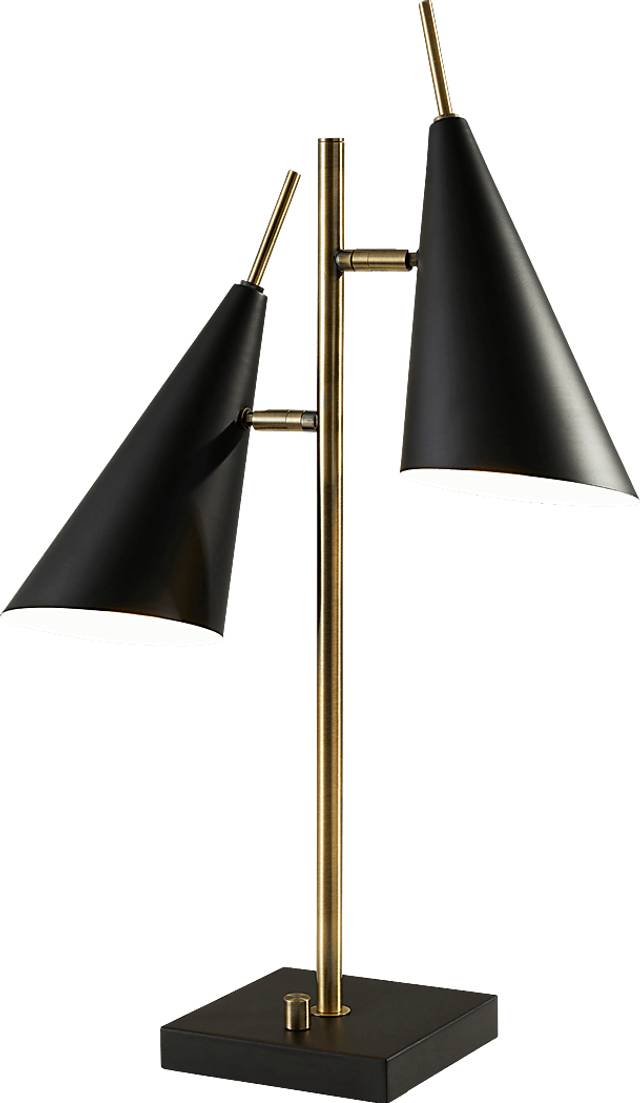 Elm Way Brass 2 Arm Table Lamp - Thumbnail - Image 1
