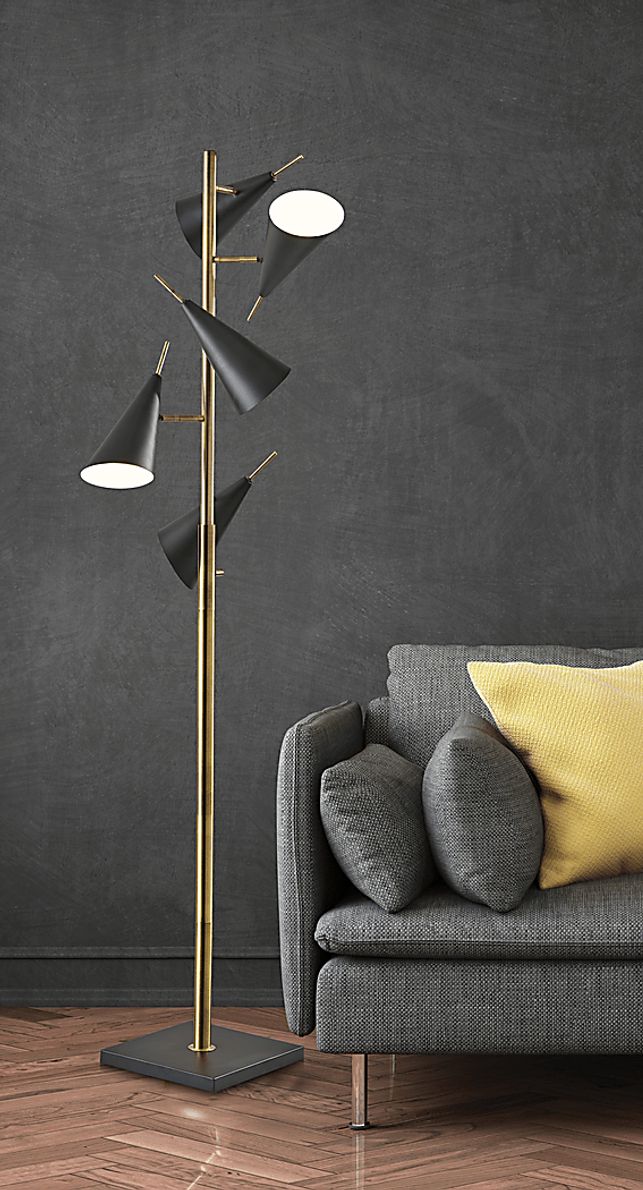 Elm Way Brass Floor Lamp