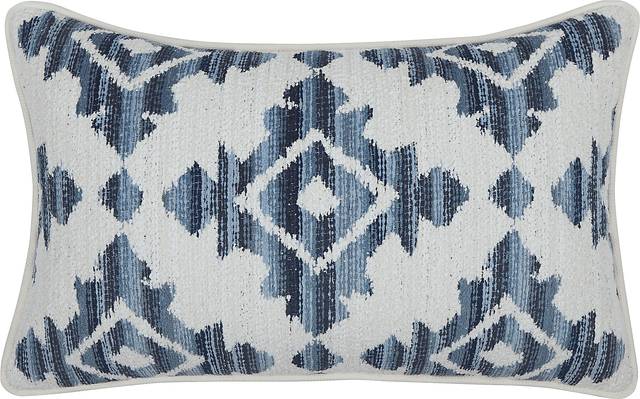 Elmaple Dark Blue Indoor/Outdoor Accent Pillow - Thumbnail - Image 1