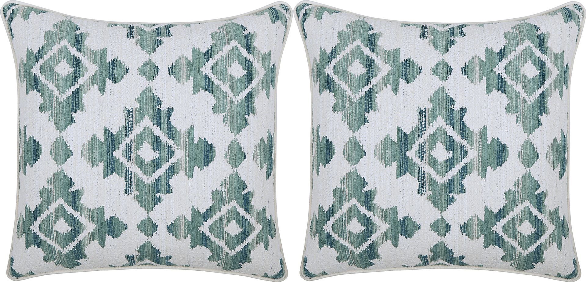 Elmaple Teal Indoor/Outdoor Accent Pillow, Set of Two - Image 1