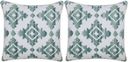 Elmaple Teal Indoor/Outdoor Accent Pillow, Set of Two