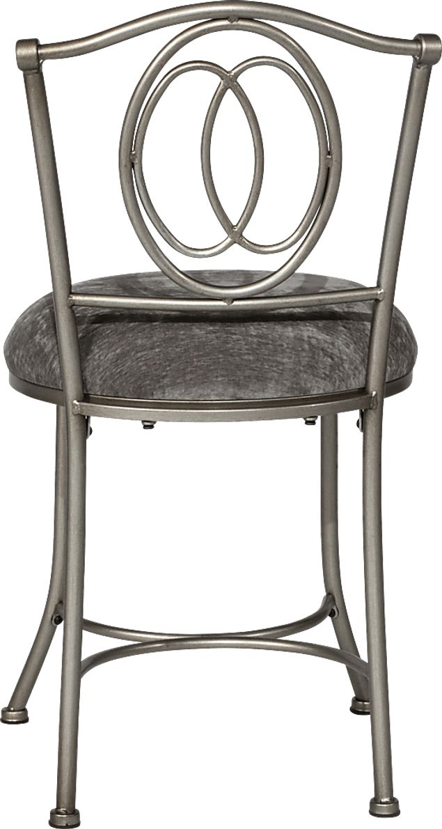 Elmark Gray Vanity Stool
