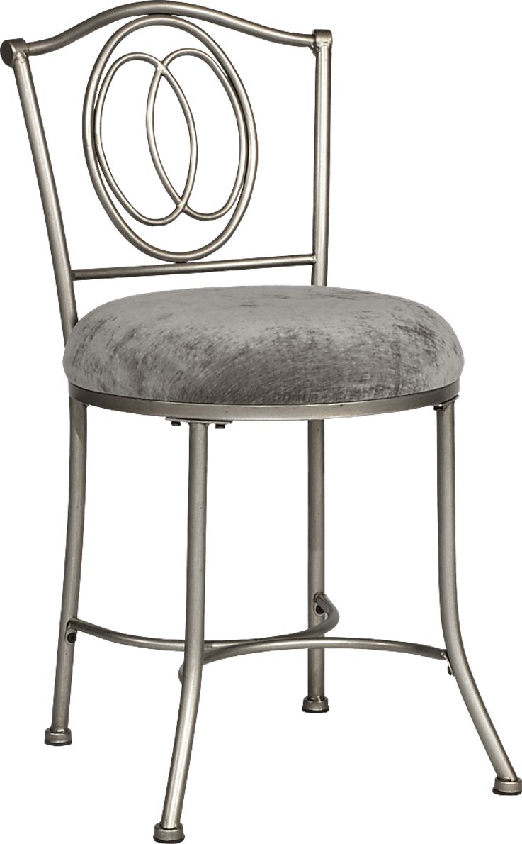 Elmark Gray Vanity Stool