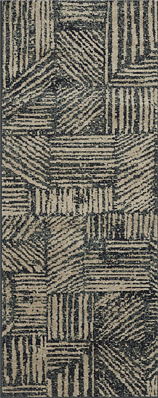 Elmbel Black 2'3 x 7'6 Runner Rug - Thumbnail - Image 1