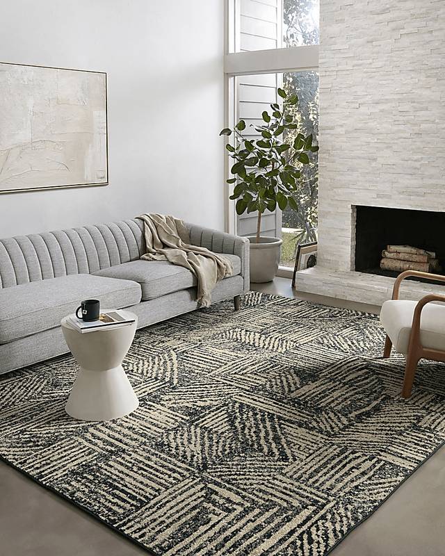 Elmbel Black 5'5 x 7'6 Rug - Thumbnail - Image 3