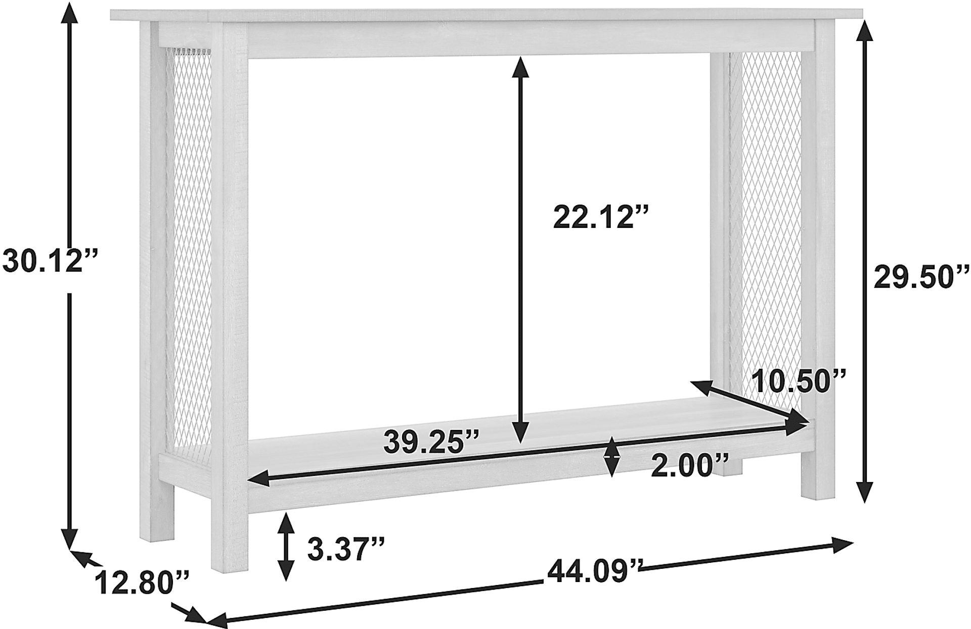 Elmbrook White Sofa Table - Image 9
