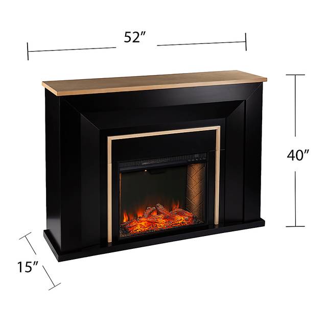Elmington III Black 52 in. Console, With Smart Electric Fireplace - Thumbnail - Image 7