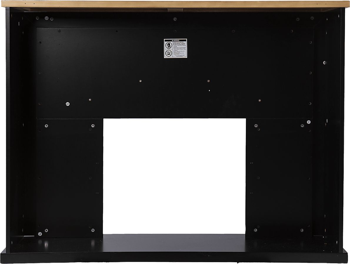 Elmington II Black 52 in. Console With Electric Log Fireplace