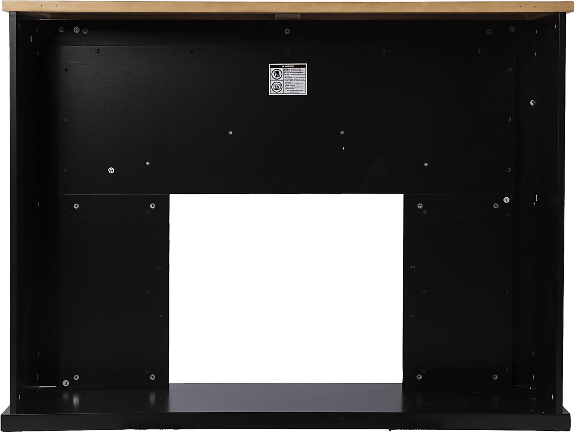 Elmington II Black 52 in. Console With Electric Log Fireplace - Image 3