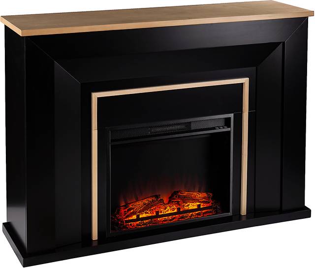 Elmington V Black 52 in. Console with Electric Fireplace - Thumbnail - Image 3