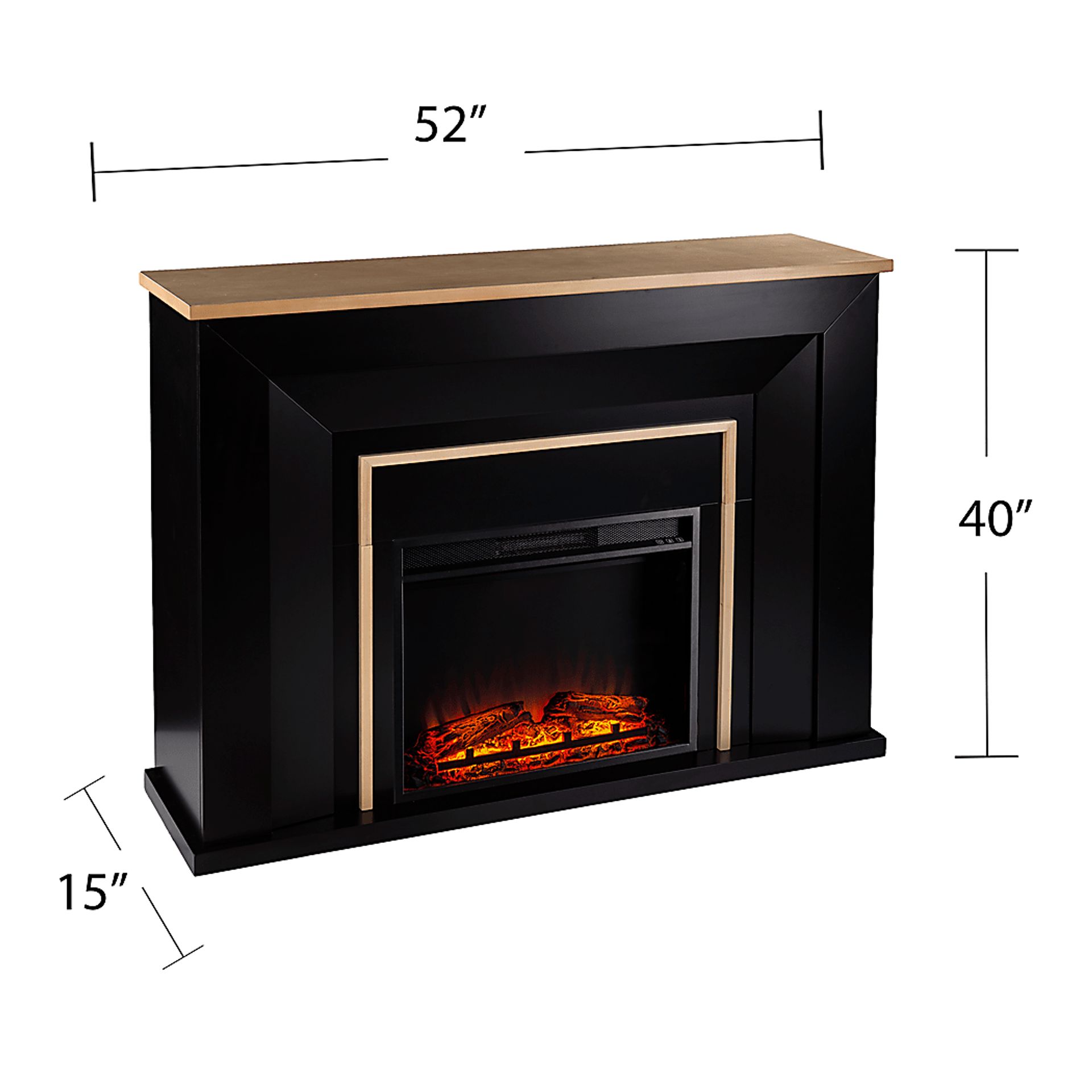 Elmington V Black 52 in. Console with Electric Fireplace - Image 9