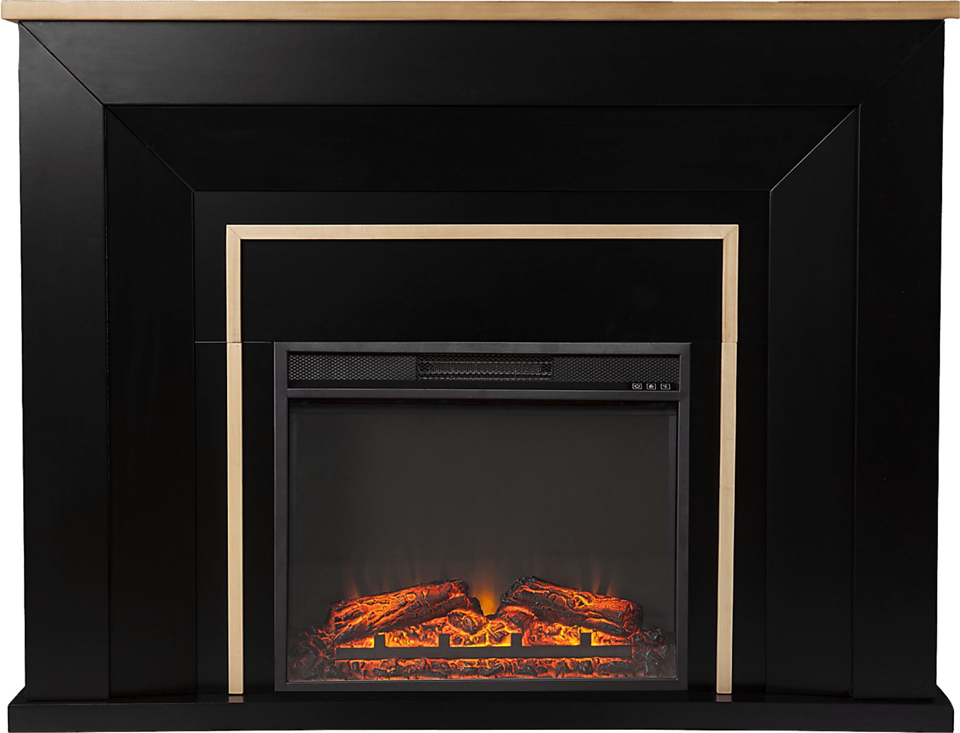 Elmington V Black 52 in. Console with Electric Fireplace - Image 1