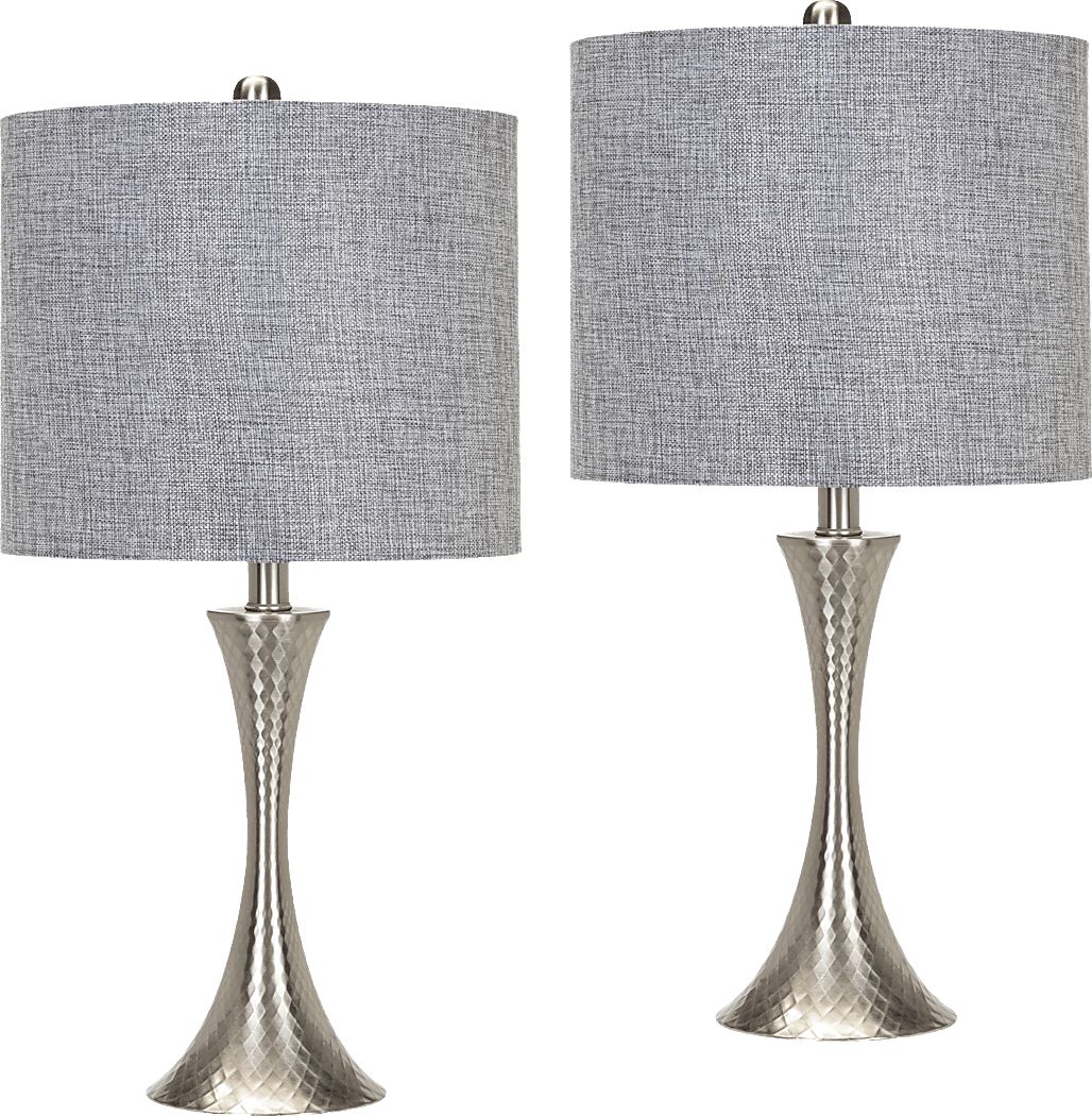 Elmira Grove Silver Table Lamps, Set of 2