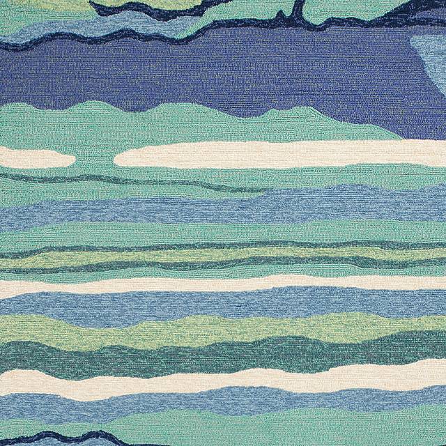 Elmronto Blue 7'6 x 9'6 Indoor/Outdoor Rug - Thumbnail - Image 5