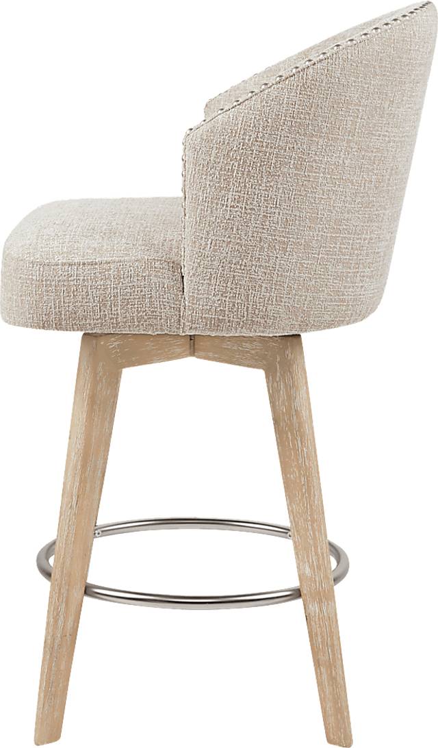 Elmsgrove Cream Swivel Counter Height Stool - Thumbnail - Image 3