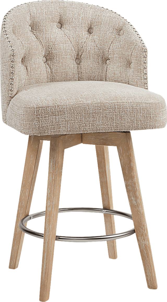 Elmsgrove Cream Swivel Counter Height Stool - Thumbnail - Image 1