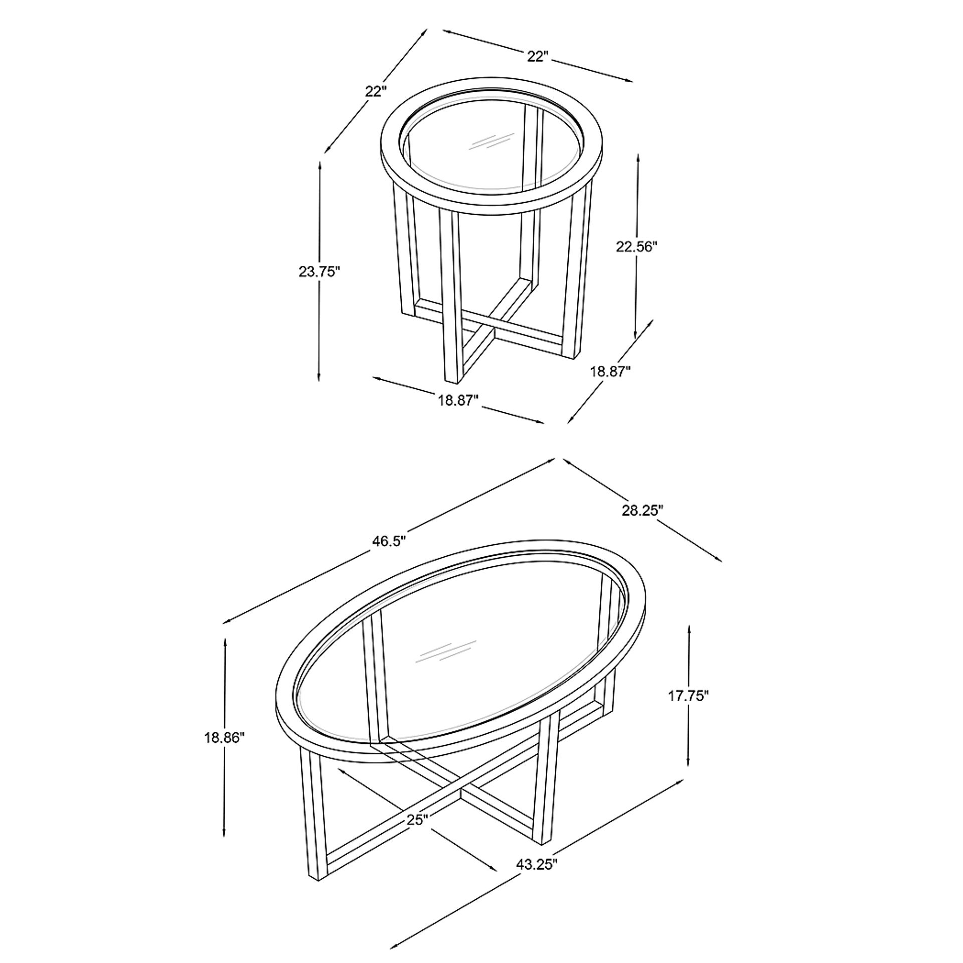 Elmtap Black 3 pc Table Set - Image 8