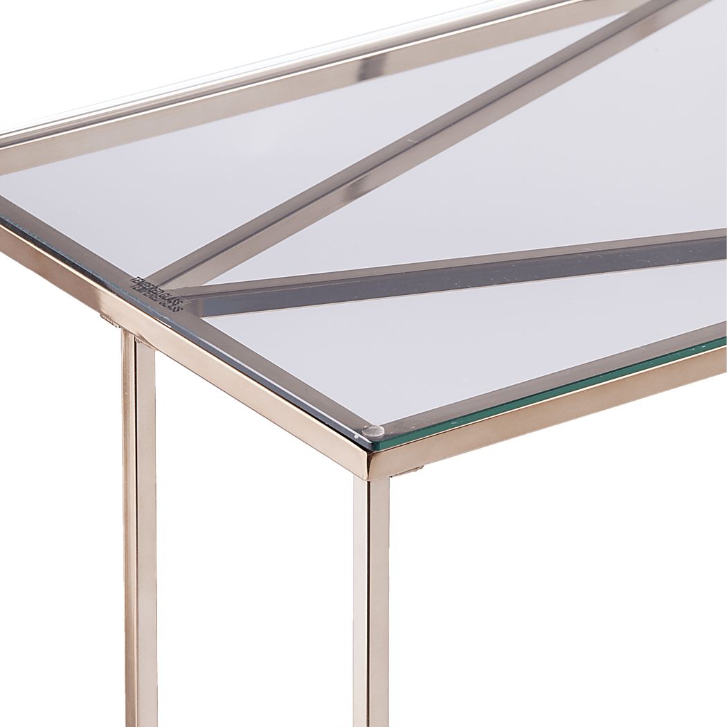 Elmway Clear Console Table - Thumbnail 5