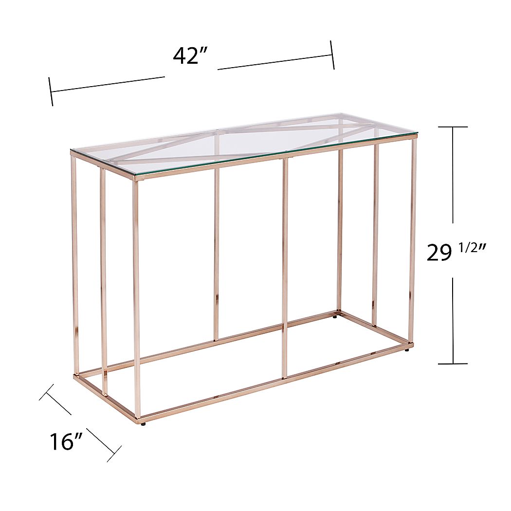 Elmway Clear Console Table