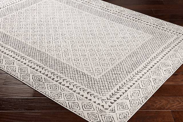 Elnaria Charcoal 5'3 Square Rug - Thumbnail - Image 2
