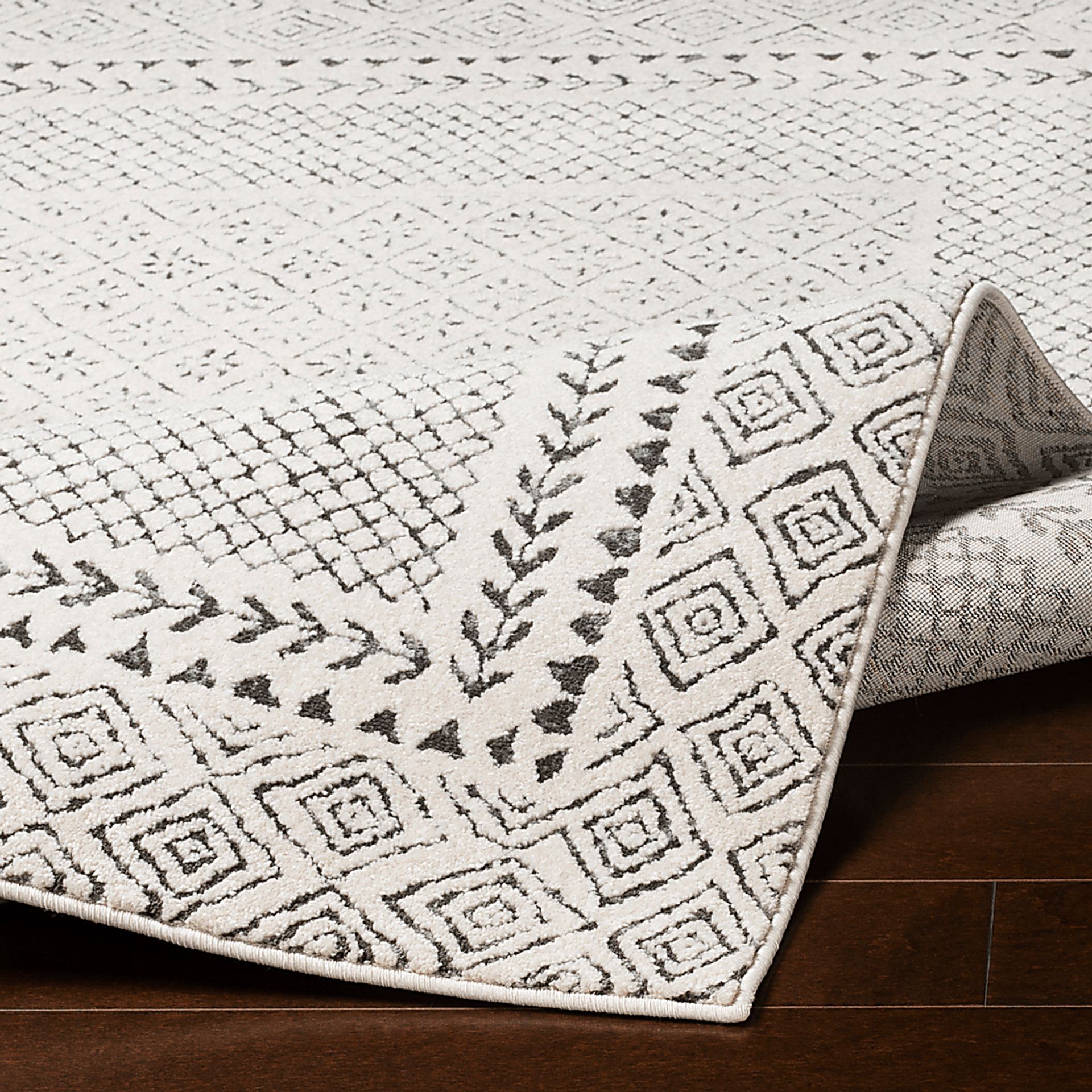 Elnaria Charcoal 5'3 Square Rug - Image 5