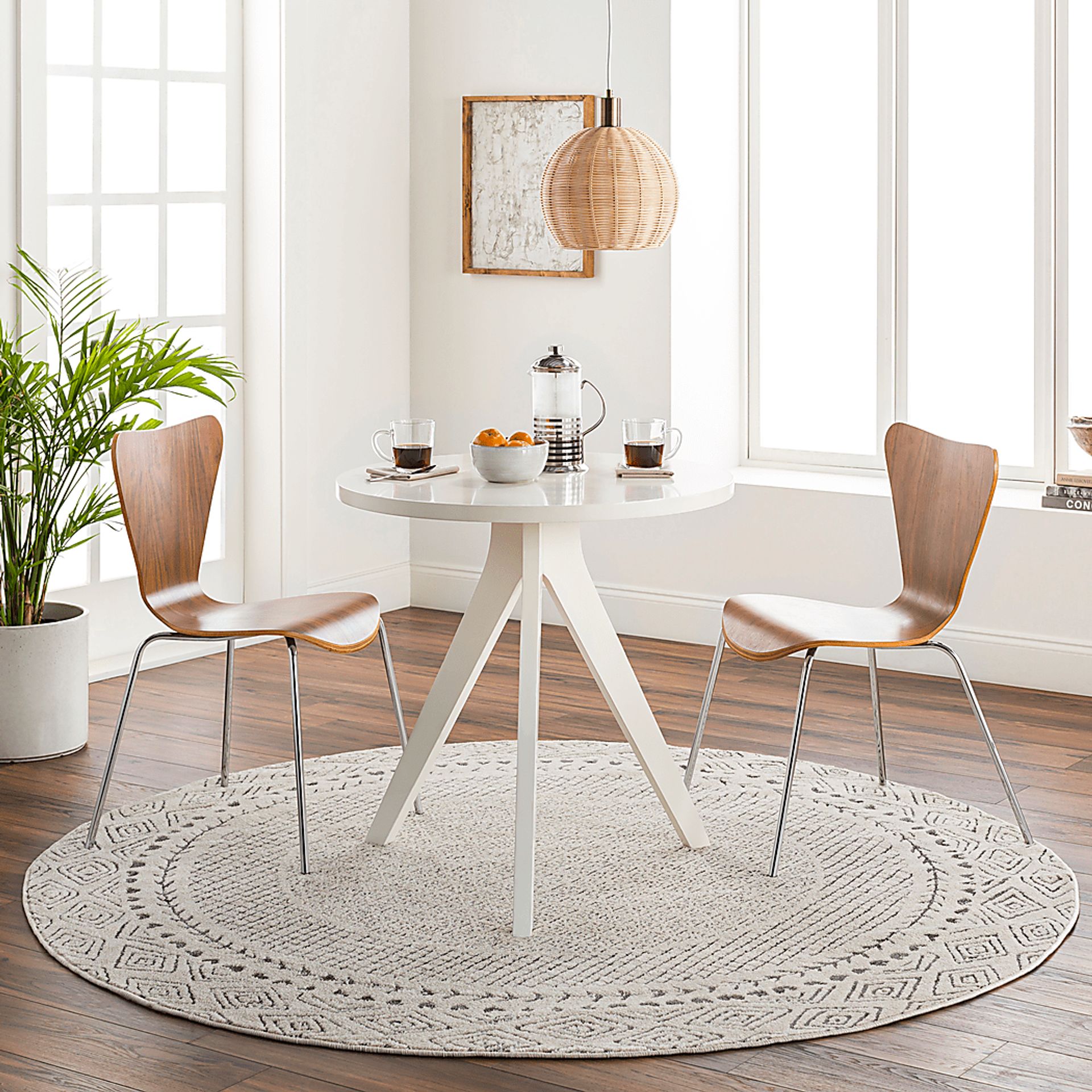 Elnaria Charcoal 6'7 Round Rug - Image 2