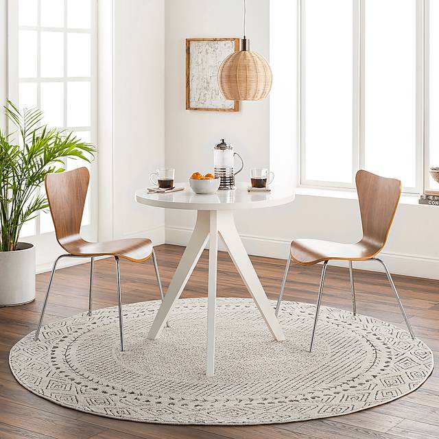 Elnaria Charcoal 7'10 Round Rug - Thumbnail - Image 2