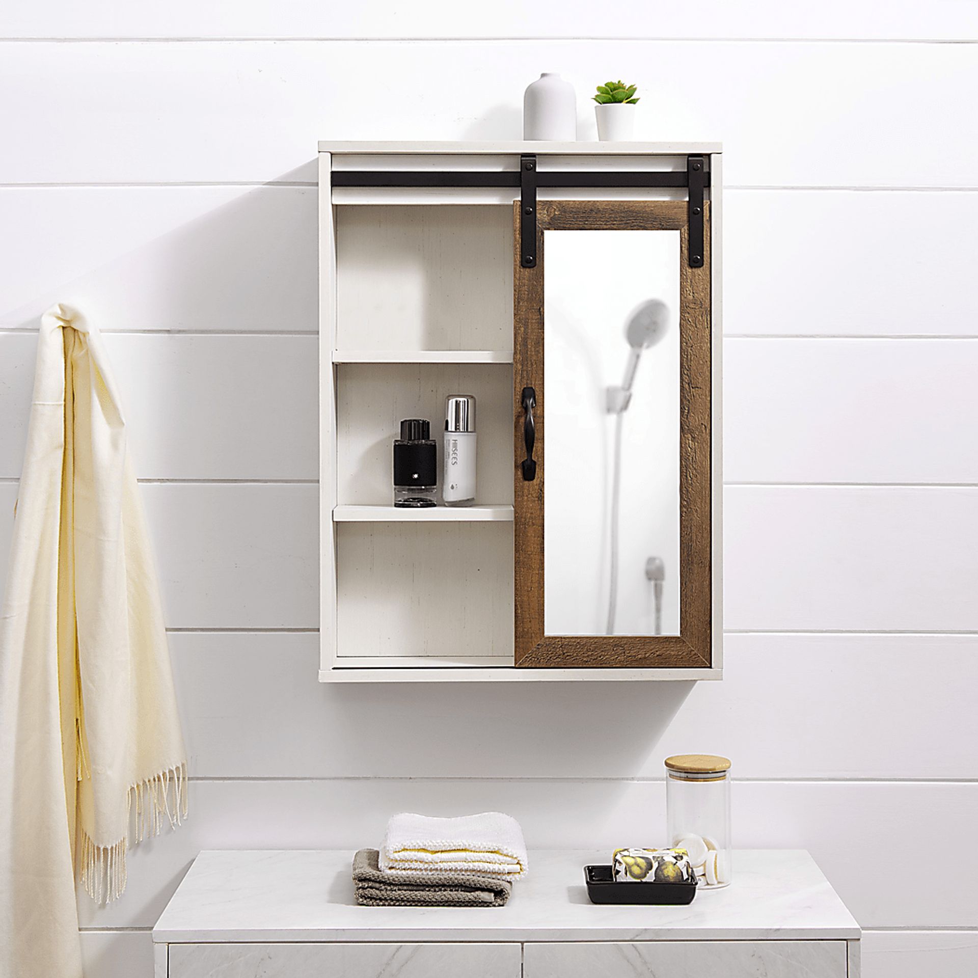Elnoran Oak Wall Cabinet - Image 2
