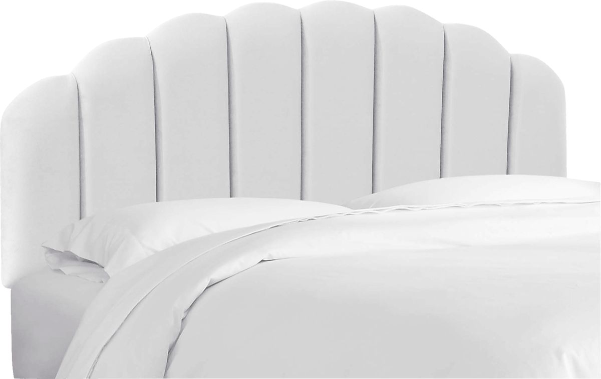 Eloisan White Polyester Fabric California King Headboard | Rooms to Go
