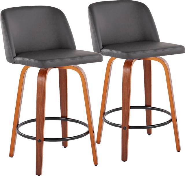 Elorena I Gray Counter Height Stool, Set of 2 - Thumbnail - Image 1