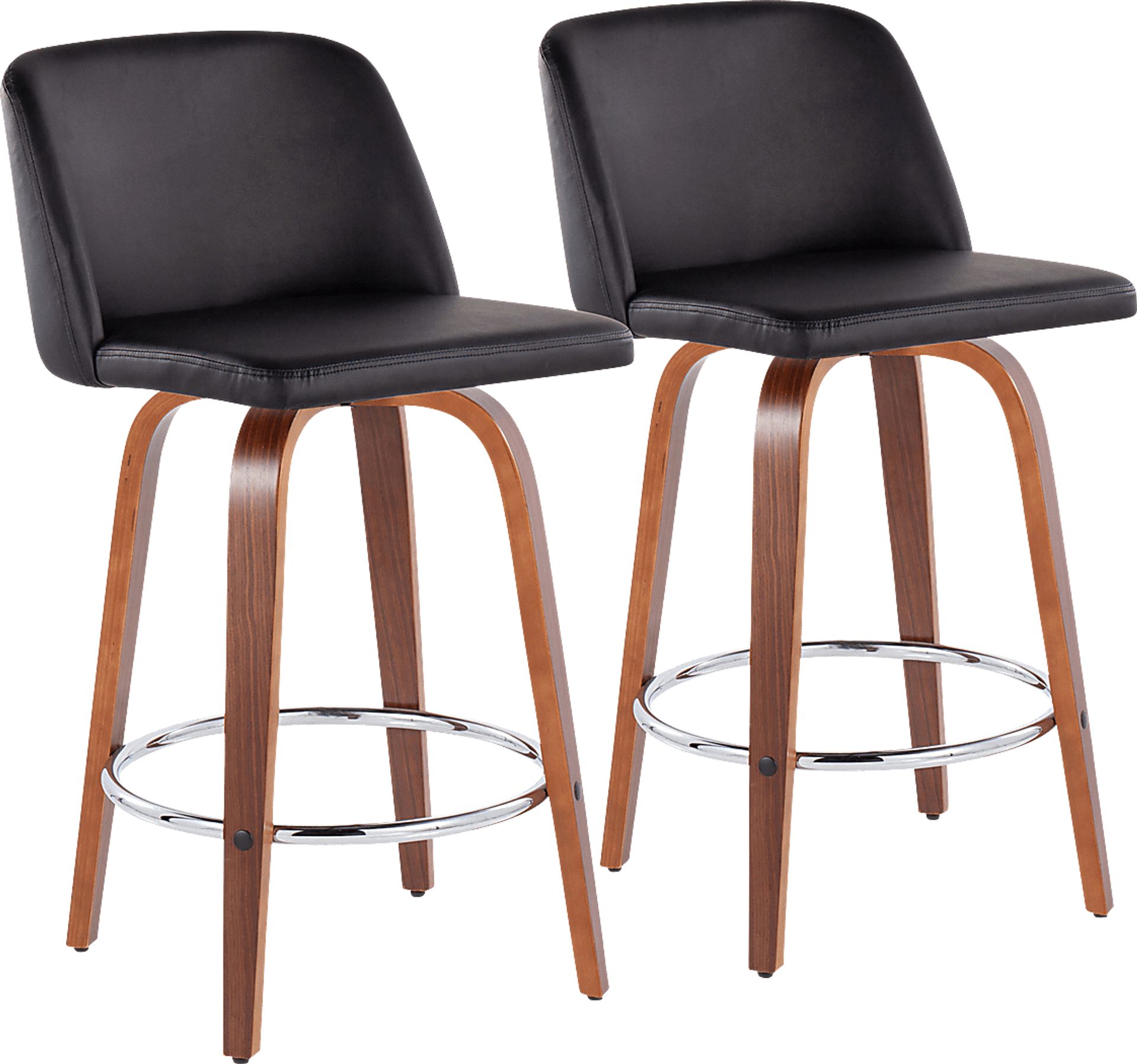 Elorena II Black Counter Height Stool, Set of 2 - Image 1