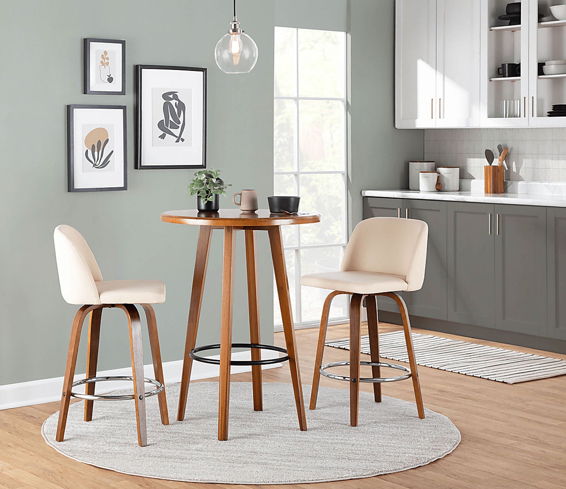 Elorena II Cream Counter Height Stool, Set of 2 - Image 7