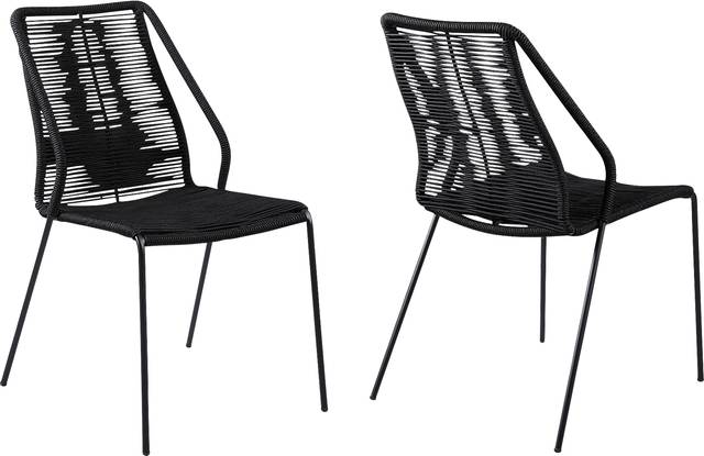 Elorian Black Outdoor Arm Chair, Set of 2 - Thumbnail - Image 1