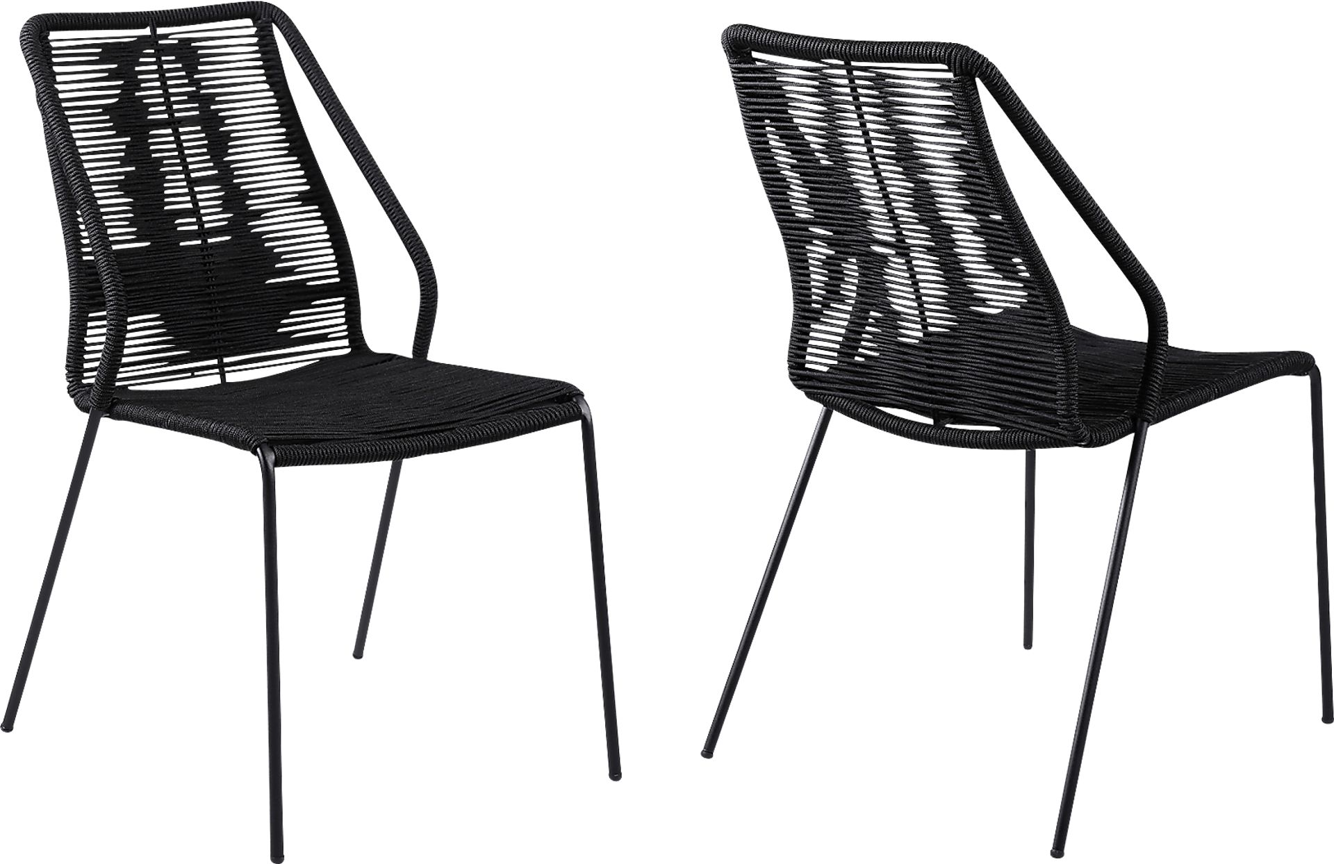 Elorian Black Outdoor Arm Chair, Set of 2 - Image 1