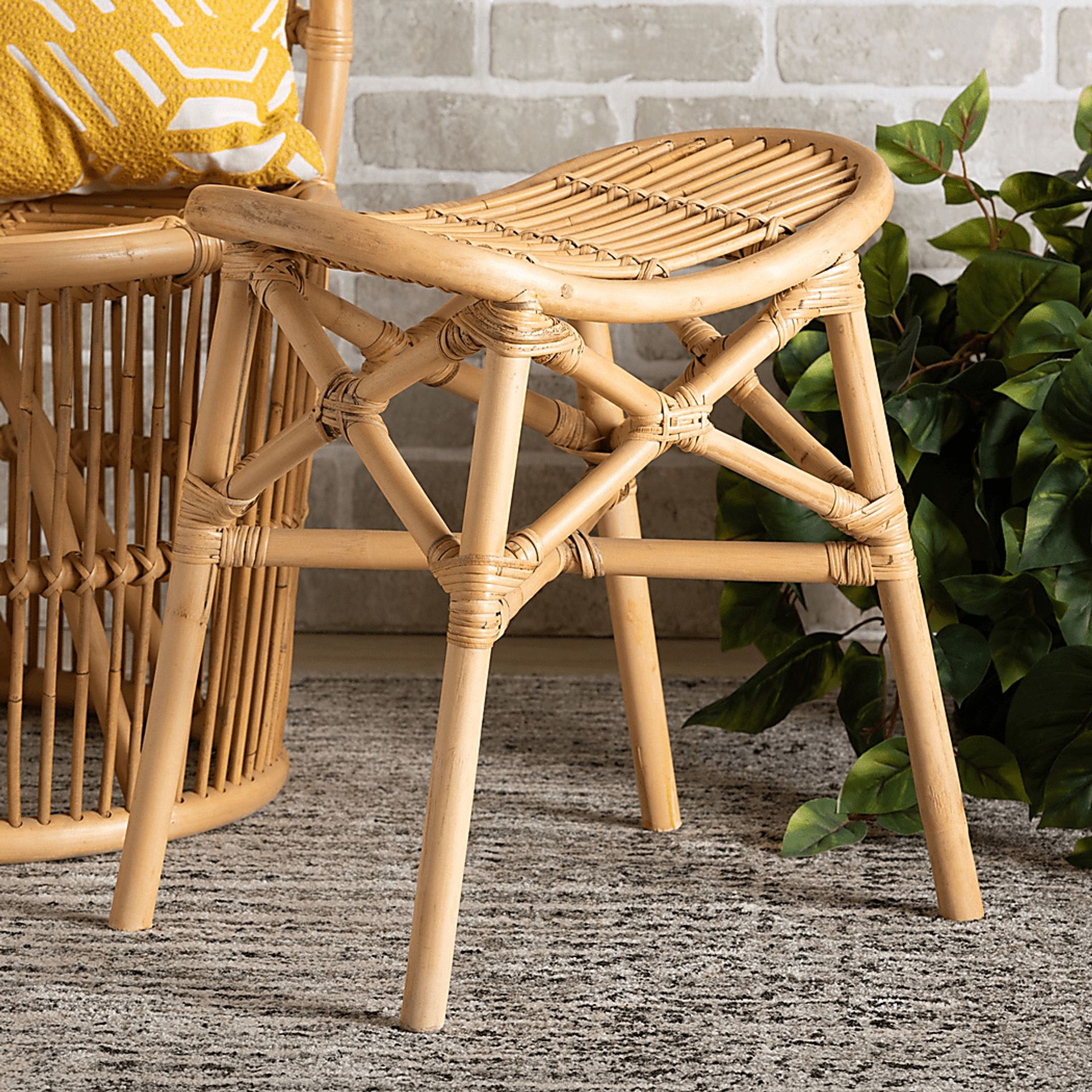 Eloriza Brown Footstool - Image 2