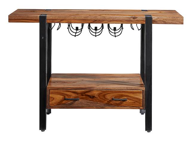 Elornes Brown Wine Cart - Thumbnail - Image 2