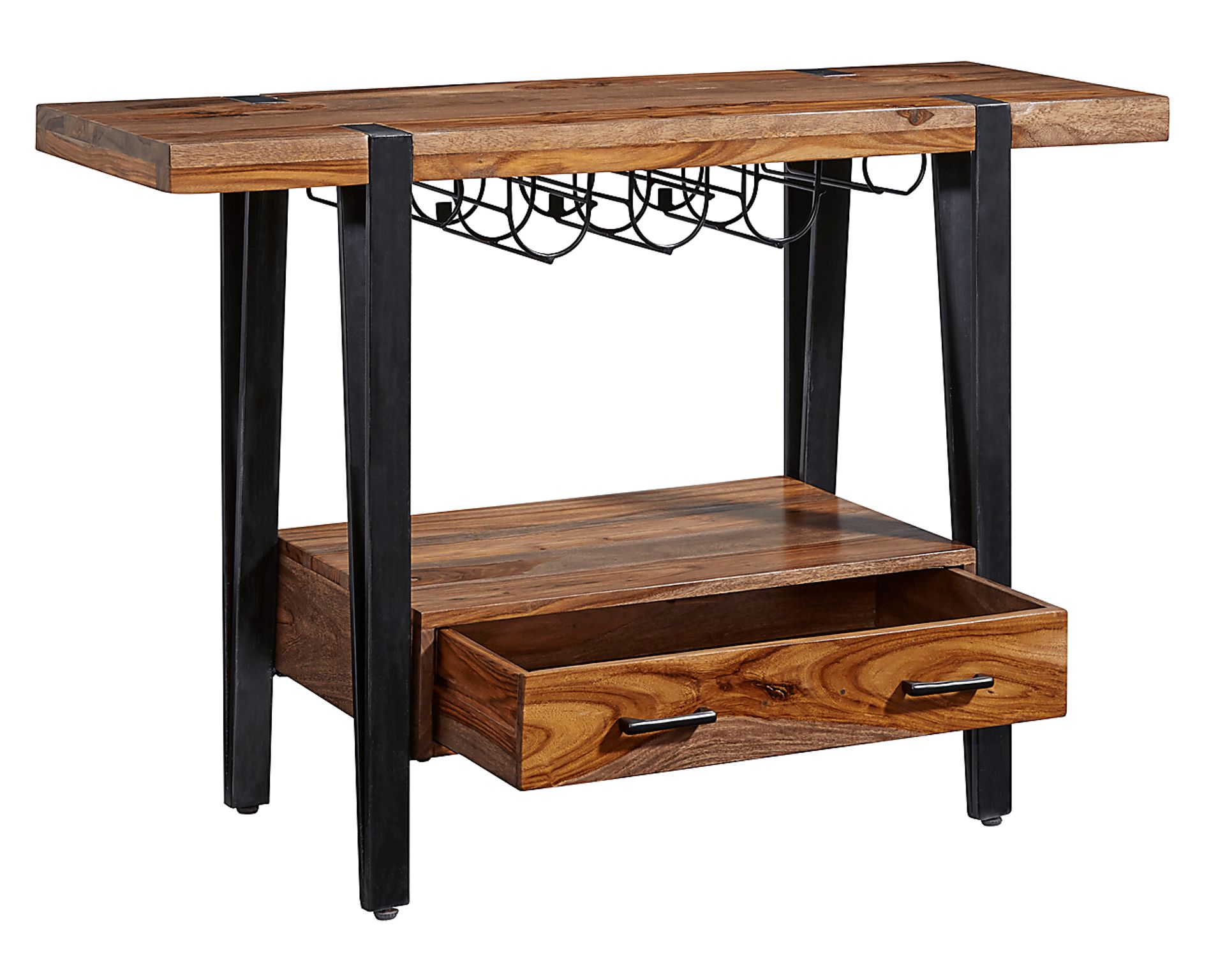 Elornes Brown Wine Cart - Image 3