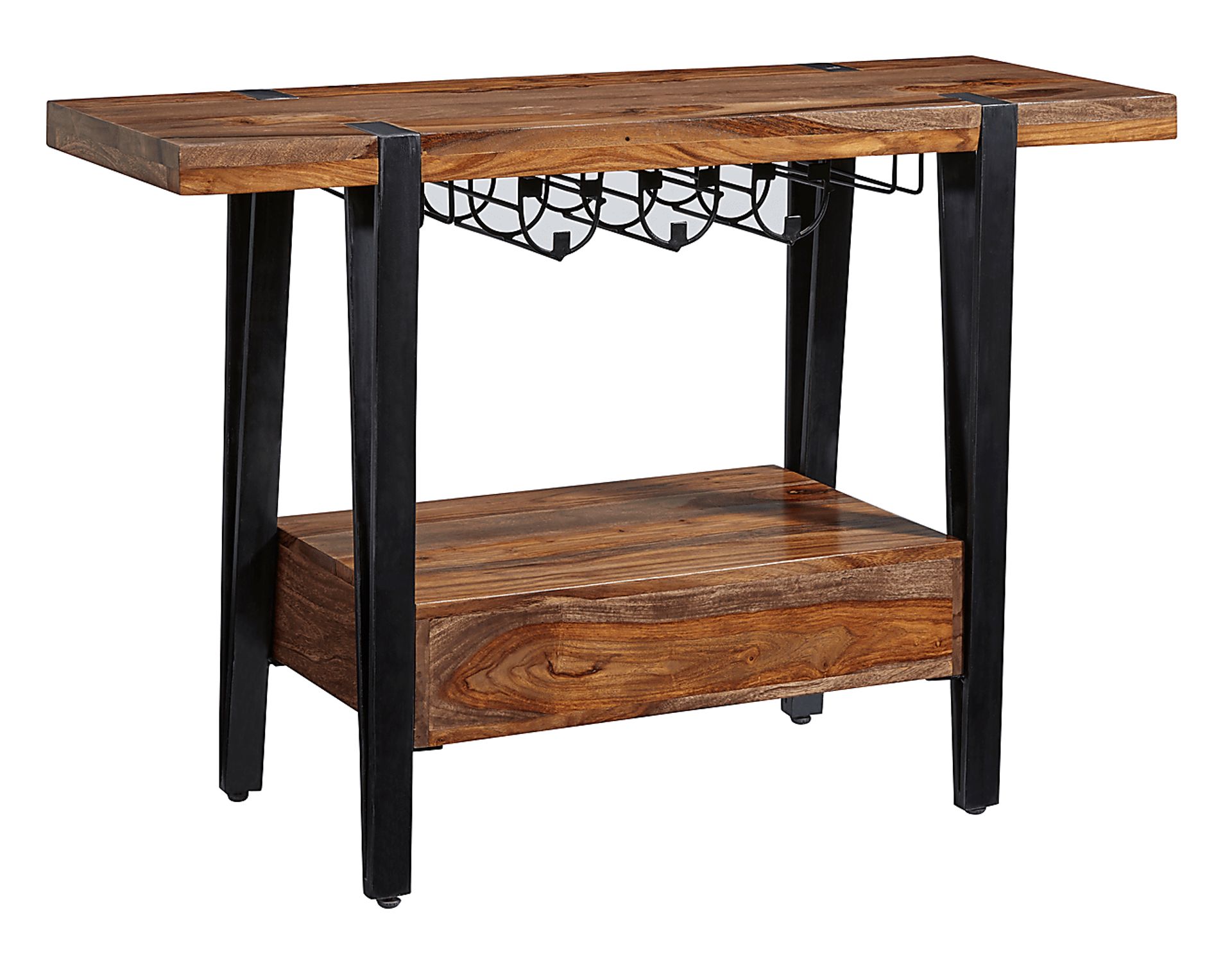 Elornes Brown Wine Cart - Image 4