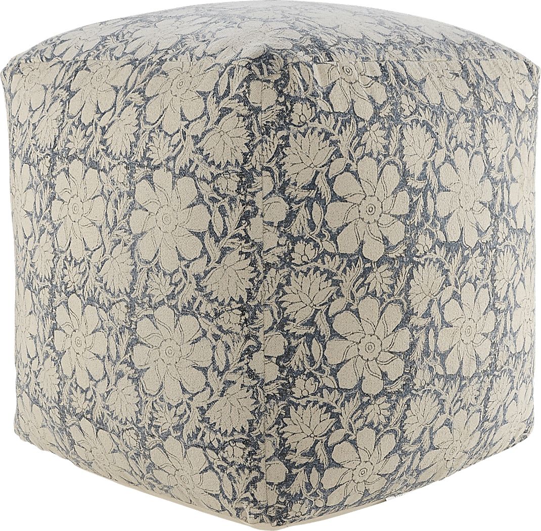 Elrael Blue/Cream Pouf