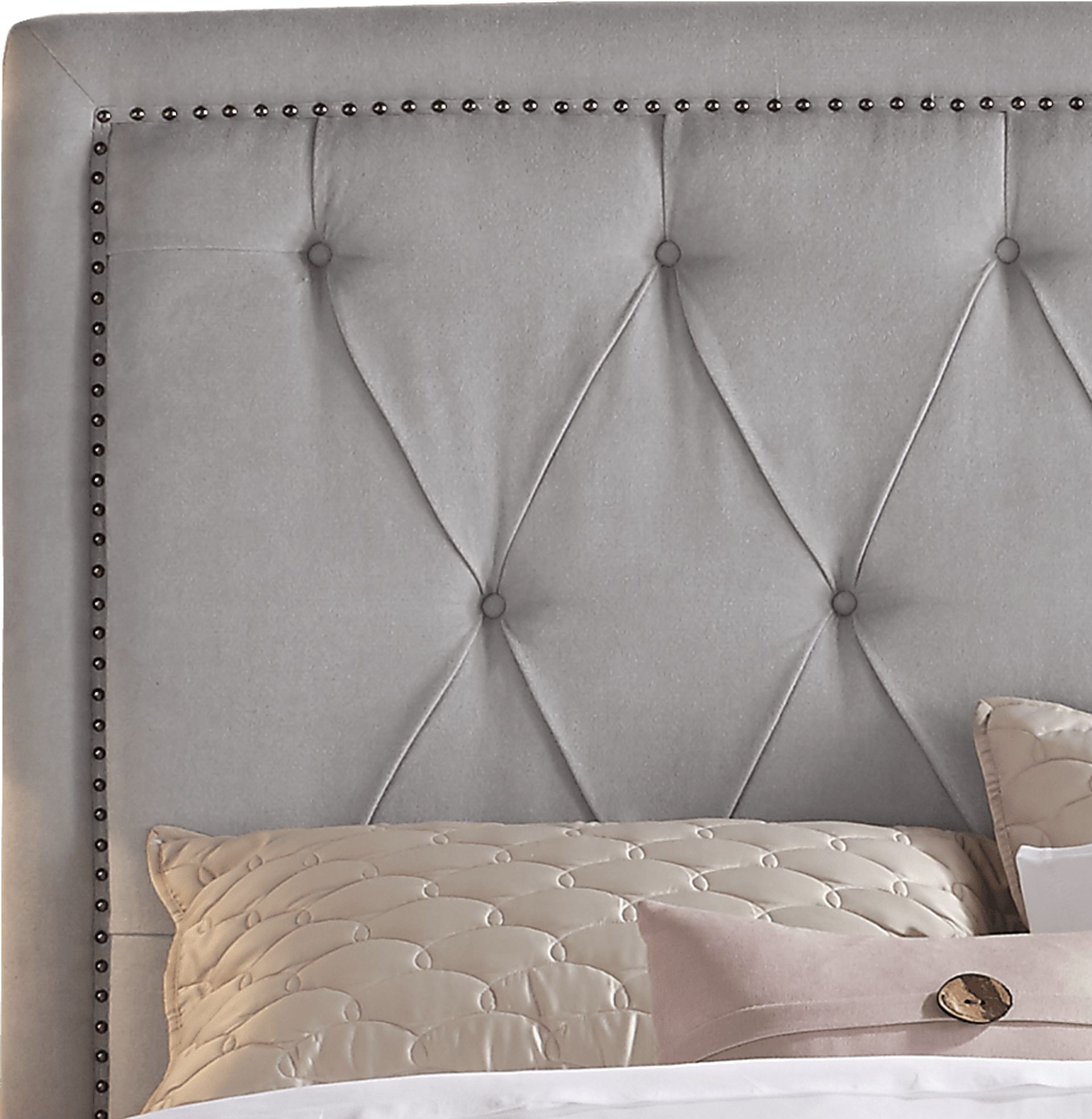 Elridge Dove Gray 3 Pc Queen Upholstered Bed - Image 2