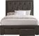 Elridge Granite 3 Pc Queen Upholstered Bed with 2 Drawer Storage
