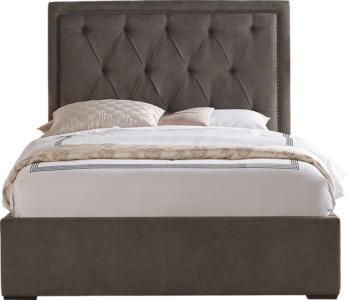Elridge Graphite Black 3 Pc Queen Upholstered Bed | Rooms to Go