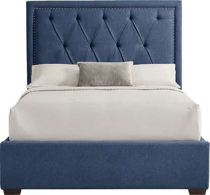 Elridge II Blue 3 Pc King Upholstered Bed